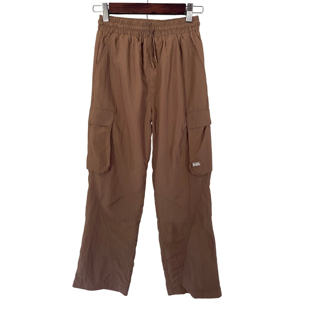 Kith Kids Chauncey Cargo Pant Teak Brown Nylon Size L 10/12 Unisex NEW